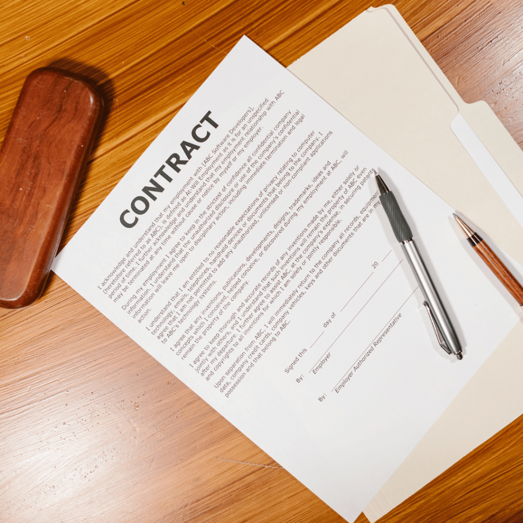 Contract and agreement paper translation
